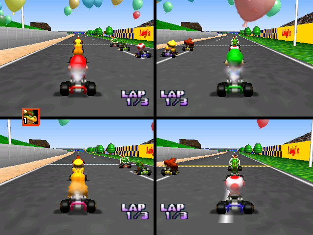 mario kart 4 player