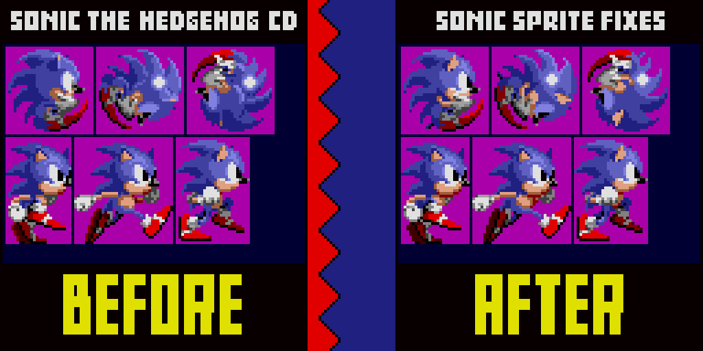 CD: Sonic's Unused Transformation Moving/Running Sprites