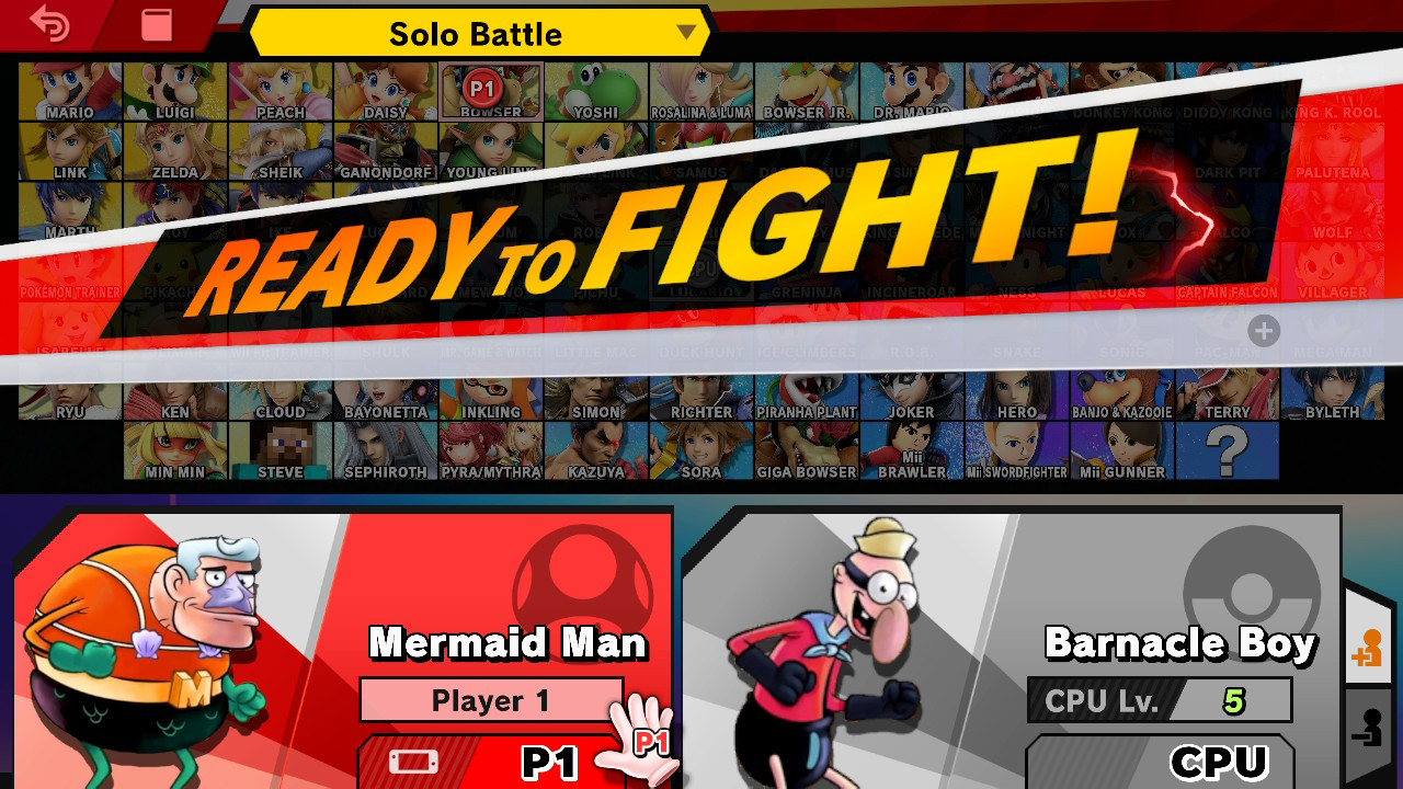 Mermaid Man Mod for Super Smash Bros. Ultimate | SSBU Mods