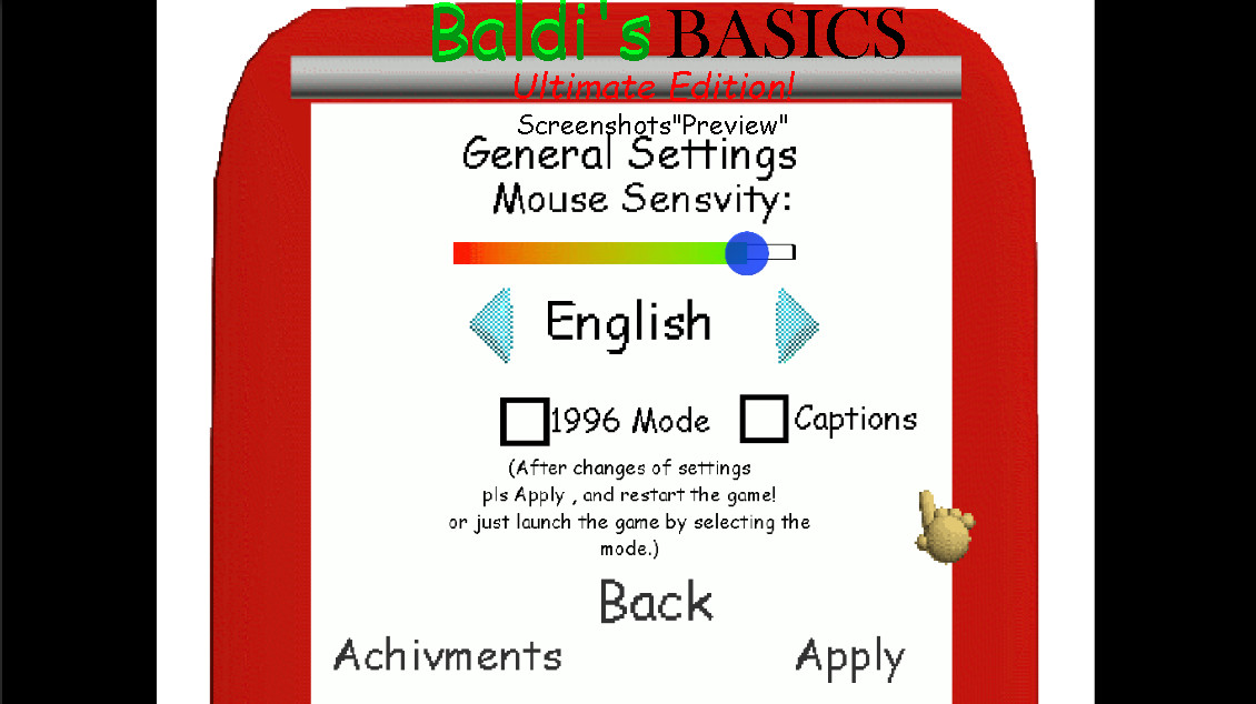 Baldi's Basics Ultimate Edition Offical Page [Baldi's Basics] [Mods]