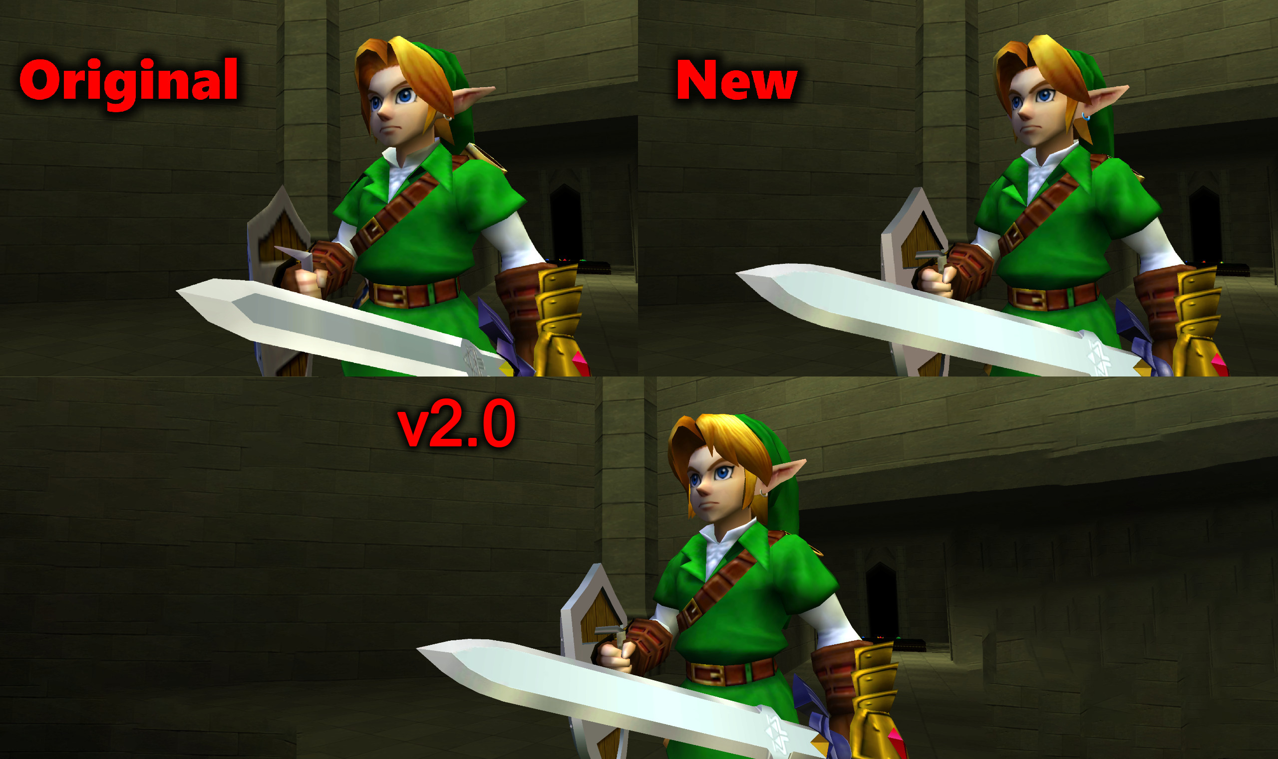 Legend of Zelda Nintendo 64 mod game links Ocarina of Time, Majora's Mask