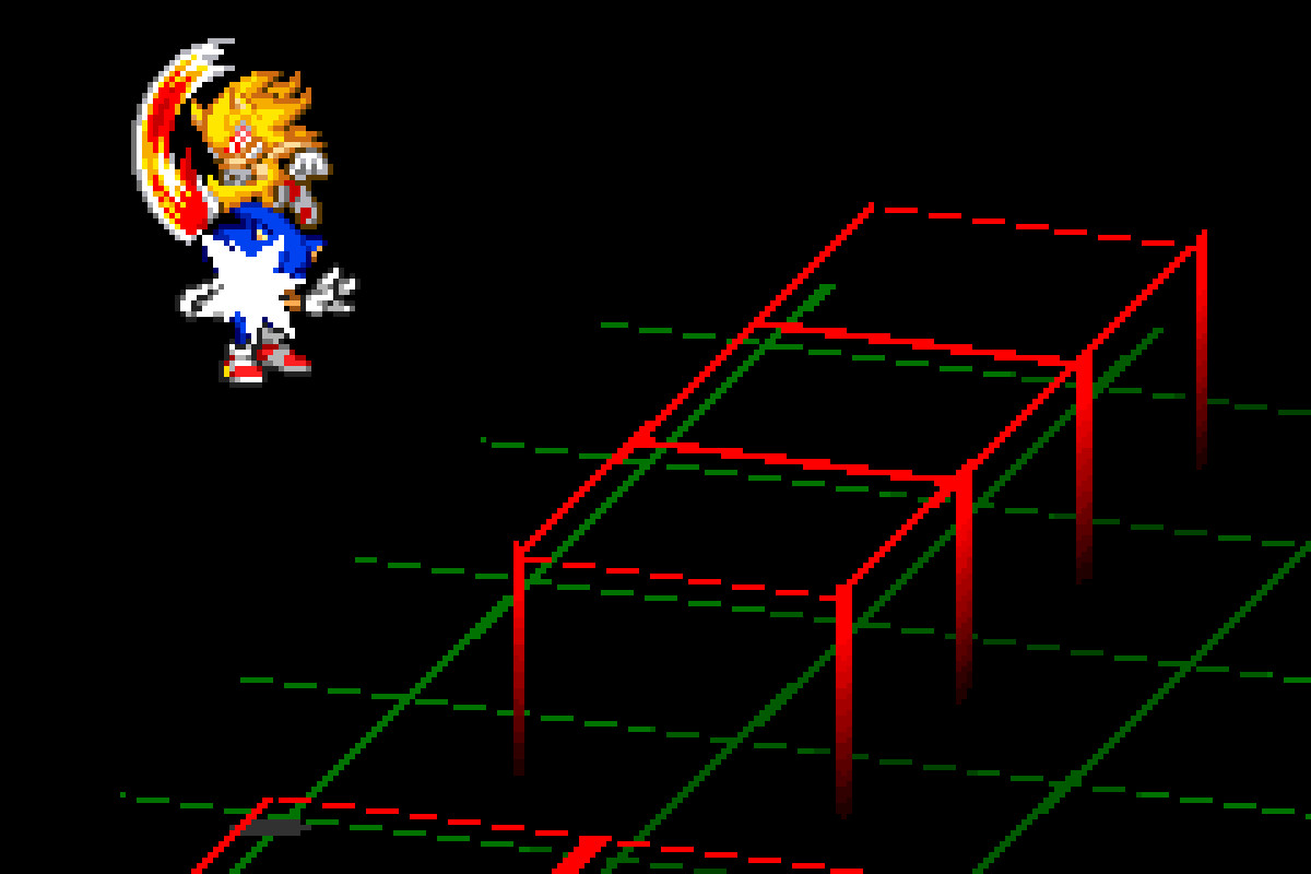 Super Fleetway Sonic over Chaos [Sonic Battle] [Mods]