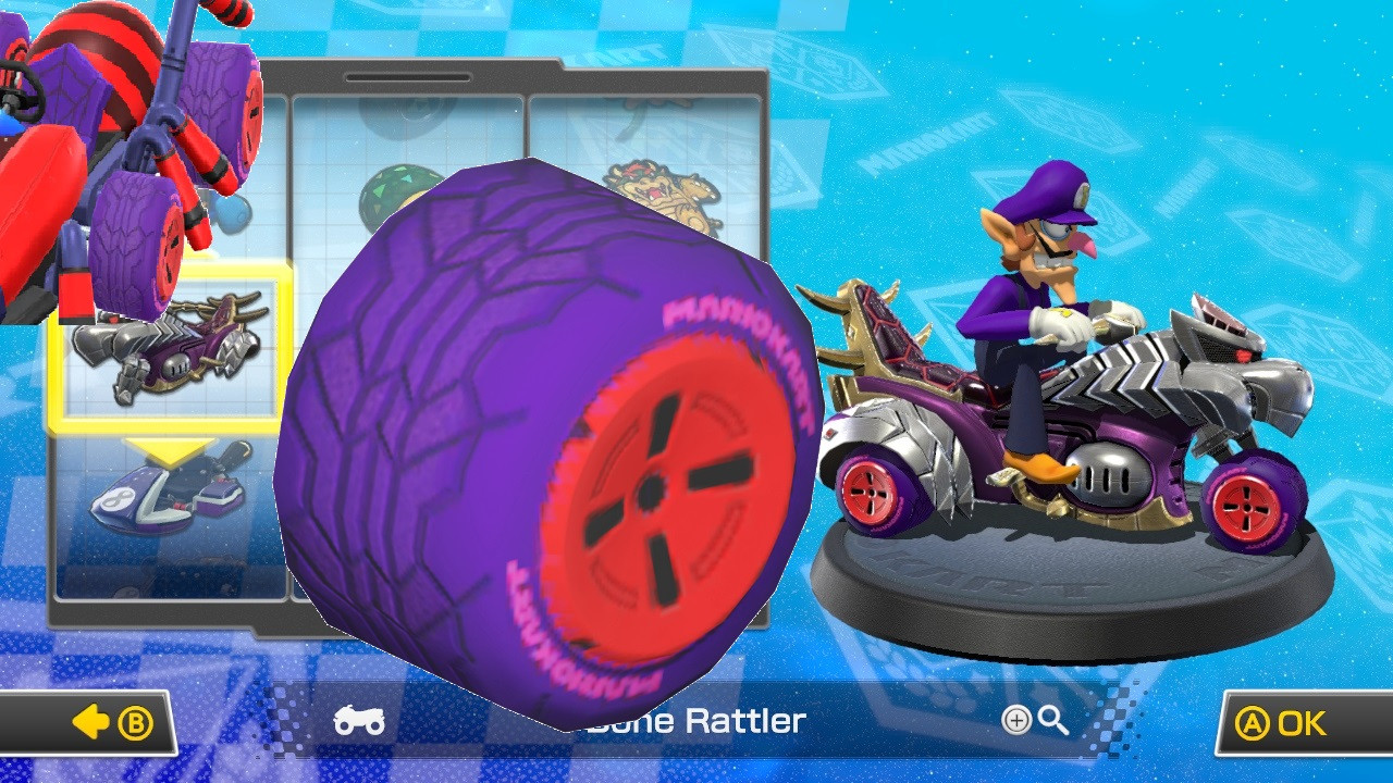 Purple Red Standard tires from mario kart tour [Mario Kart 8] [Mods]