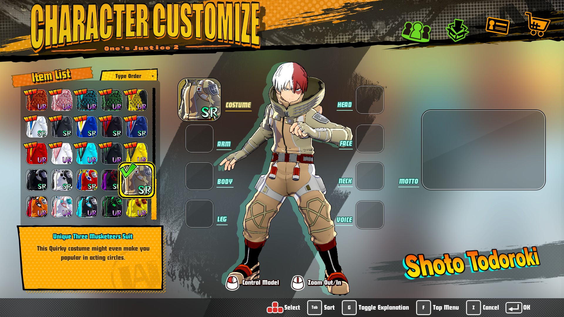 Three Musketeers Set Unlocker [My Hero One's Justice 2] [Mods]