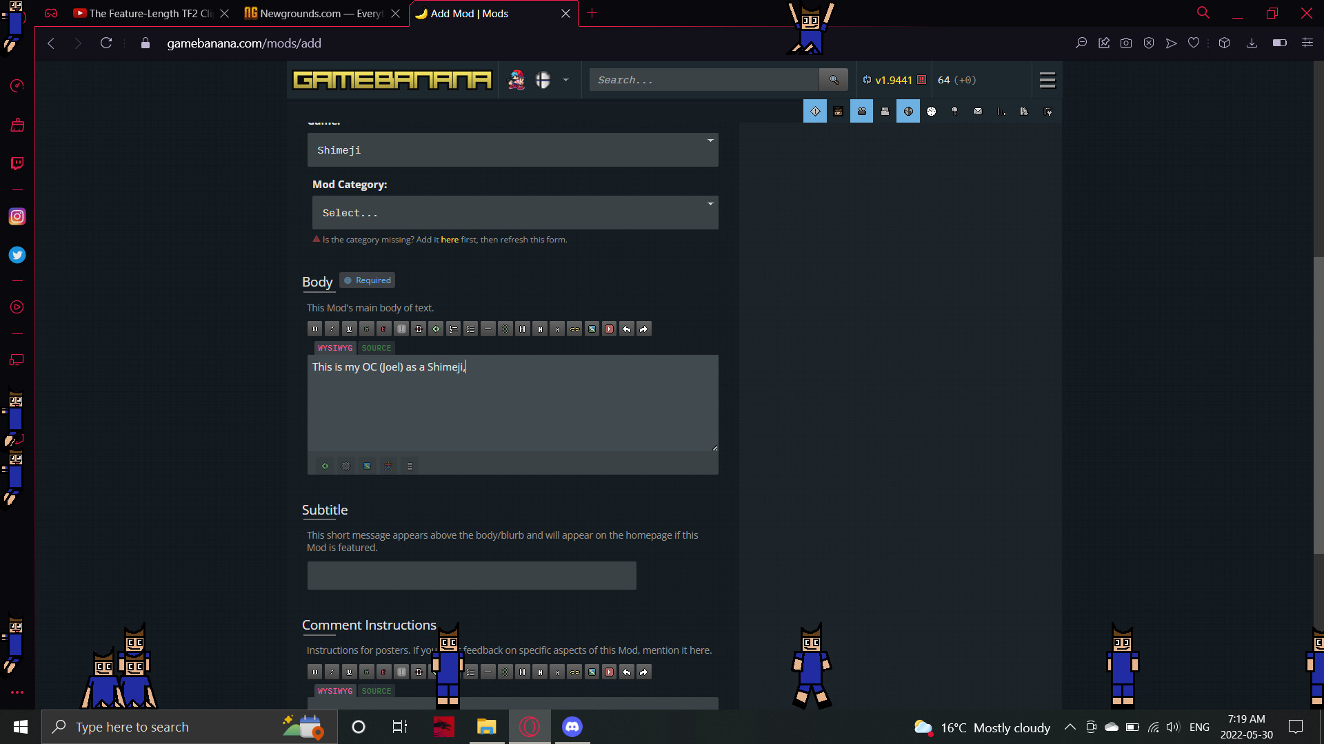 Joel Shimeji! [Shimeji] [Mods]