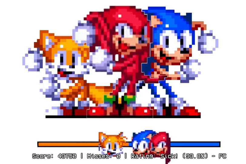 Sonic and Tails and Knuckles Dancing Meme Mod for Friday Night Funkin ...