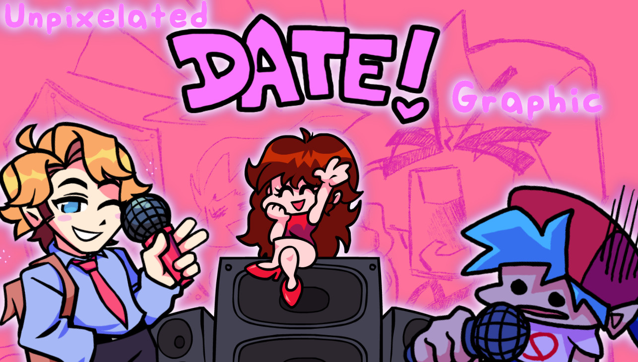 Unpixeled "DATE!" Graphic