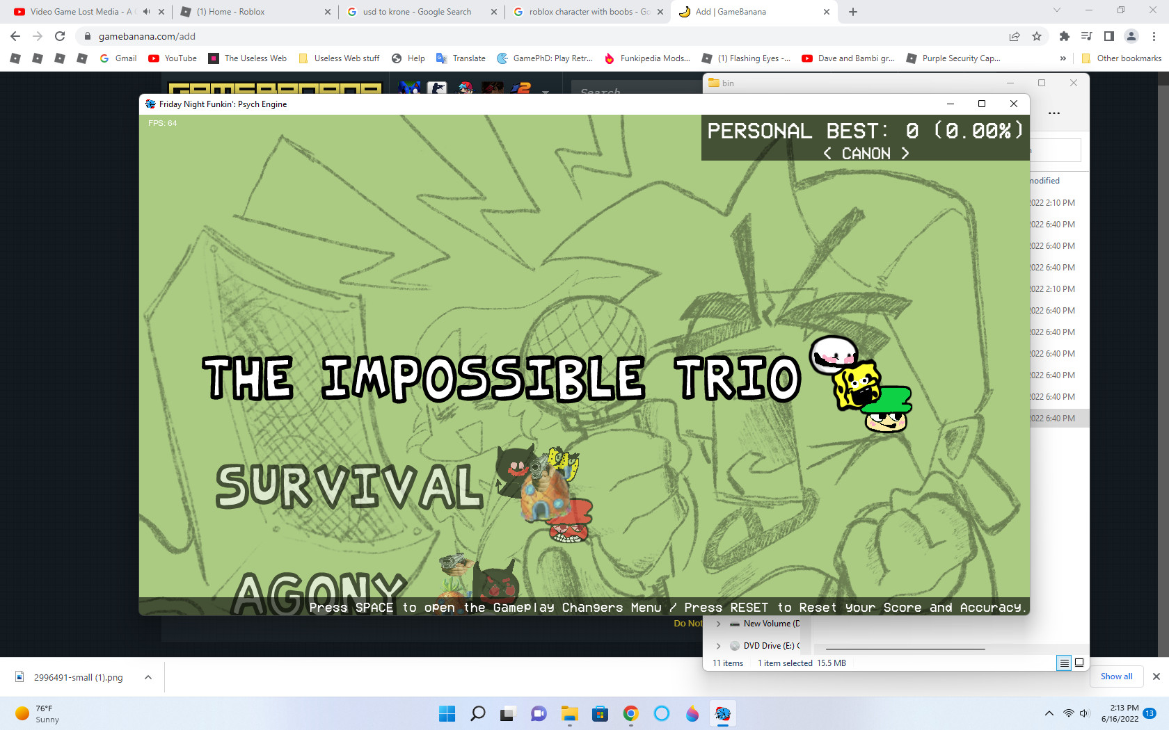 FNF: The Impossible Trio - Play FNF: The Impossible Trio Online on KBHGames