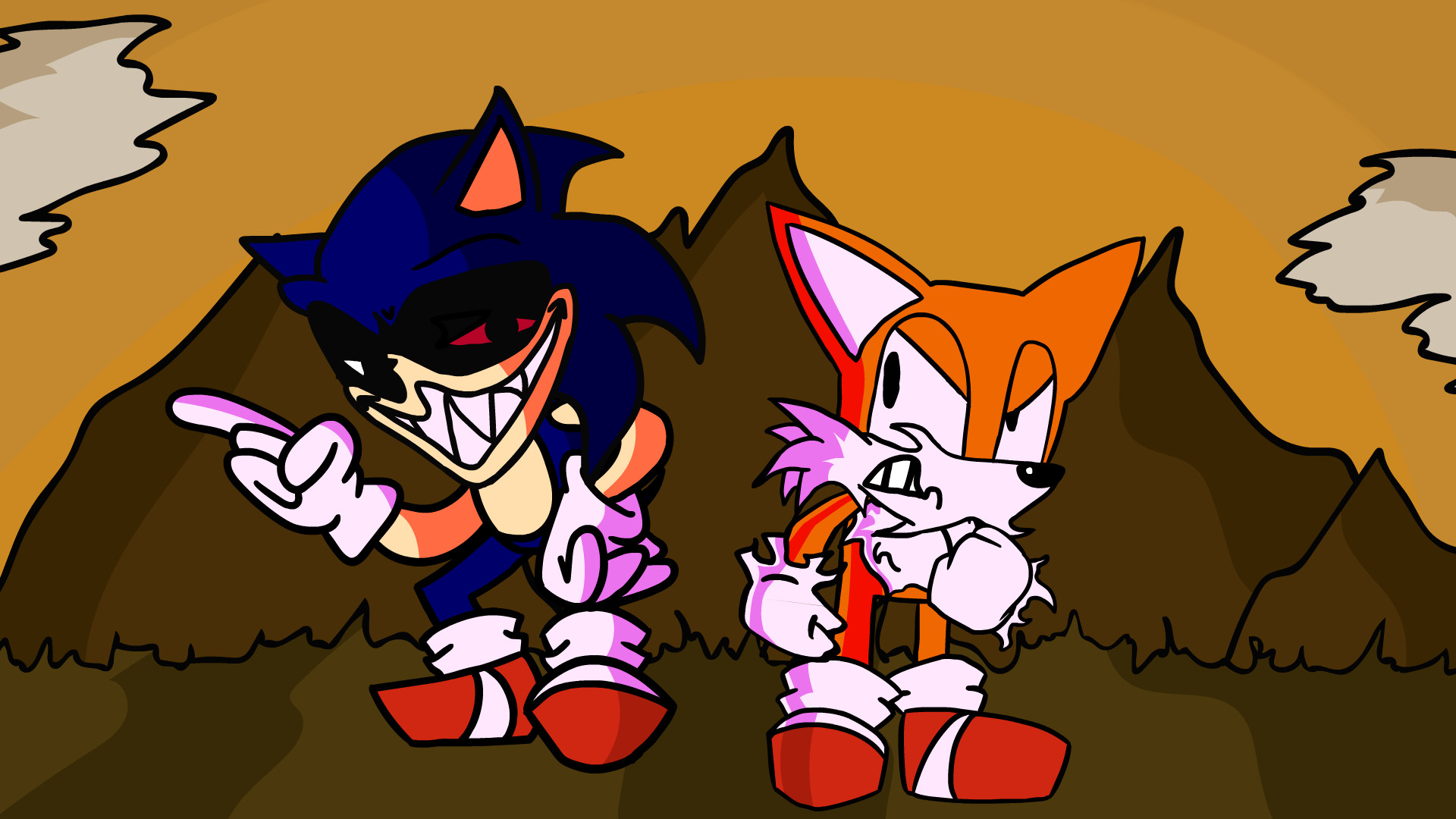 Pixilart - Sonic.exe x tails.exe (normal video ga, by Anonymous