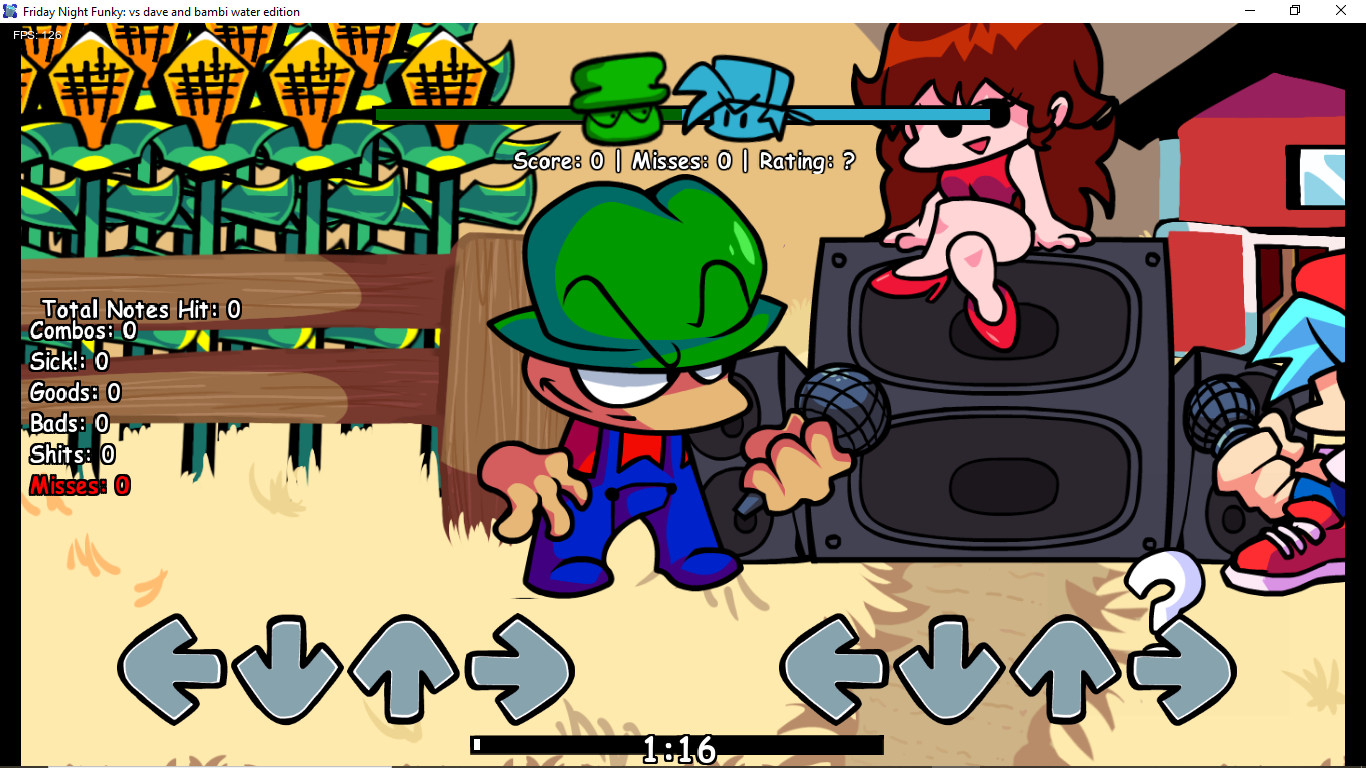 Popcorn remade in Dave and Bambi water Edition [Friday Night Funkin