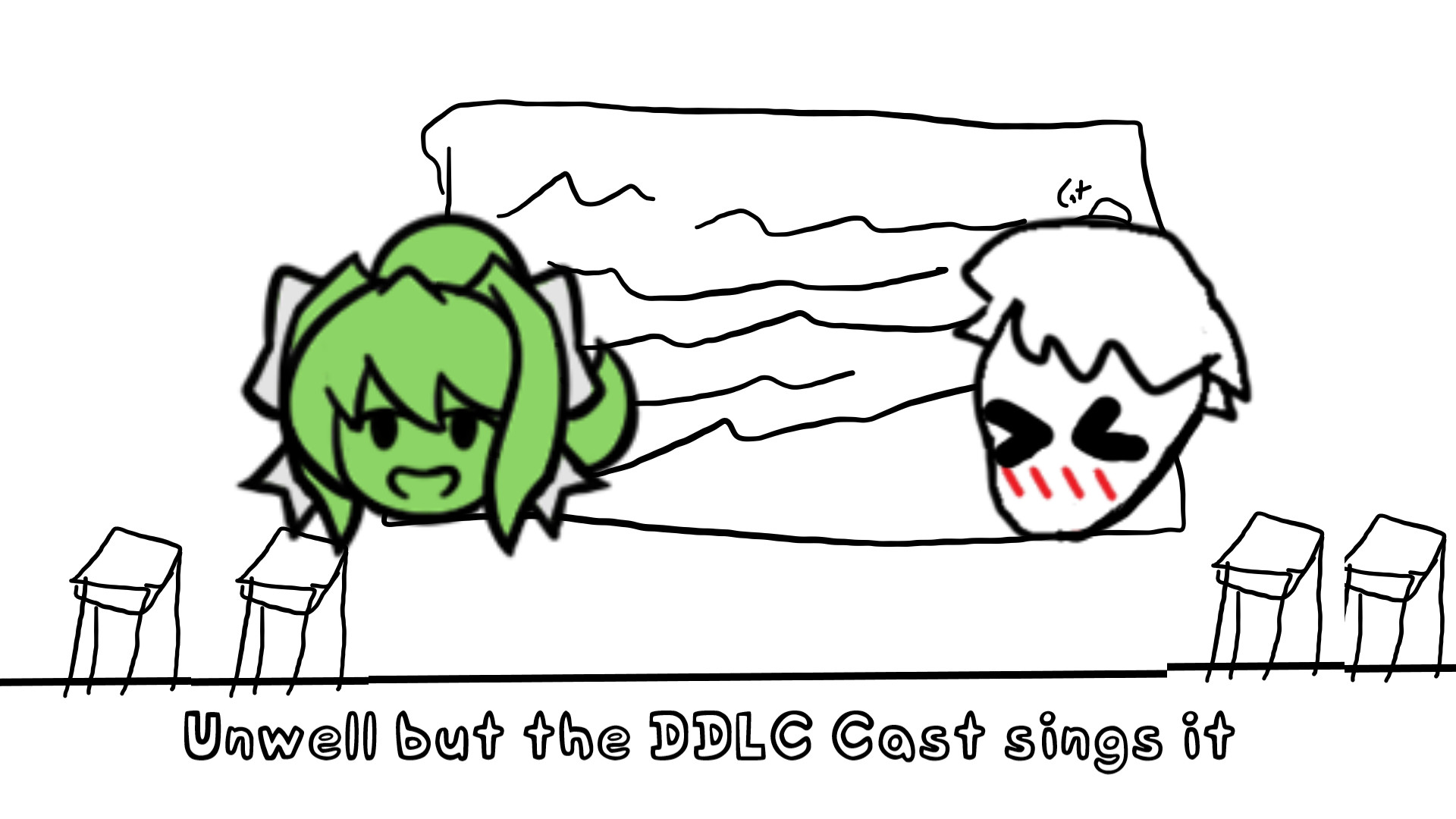 Fnf Unwell but it's the doki doki cast
