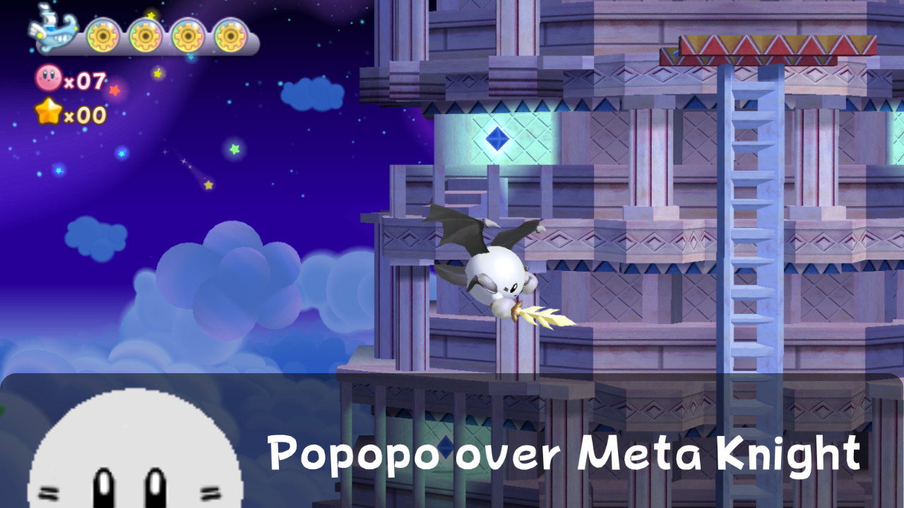 Popopo Over Meta Knight [Kirby's Return to Dream Land] [Mods]