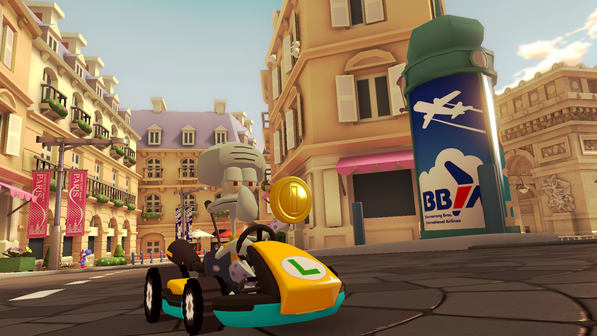 Mr. Squidward Driving in Mario Kart [Mario Kart 8 Deluxe] [Mods]