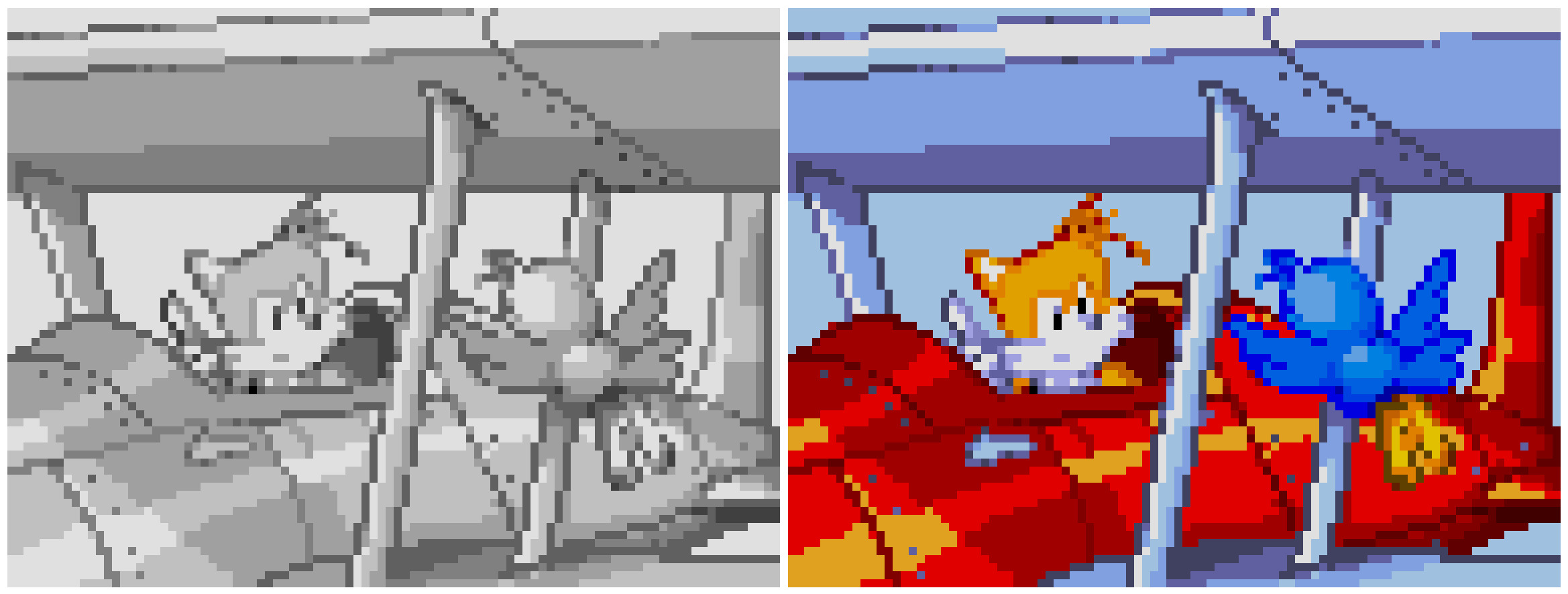 Spoiler for sonic 2. First time trying to do color change. : r/photopea