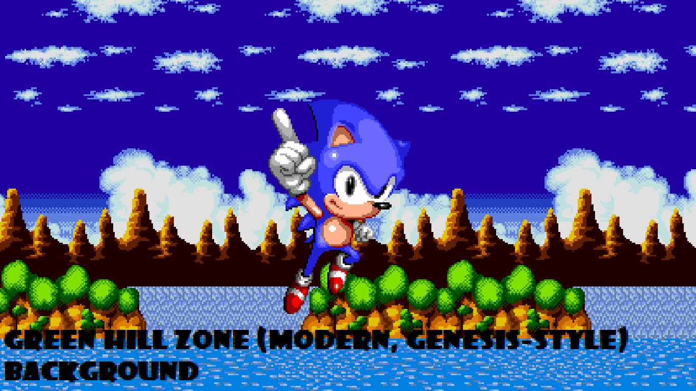 Moving Green Hill Zone Background 