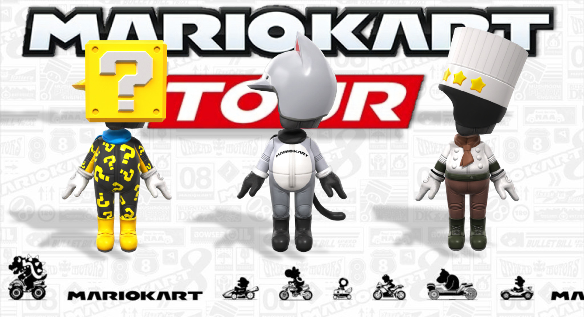 MKT Mii Suits Wave 6 7 8 (W/ Custom Animations) Mod for Mario Kart