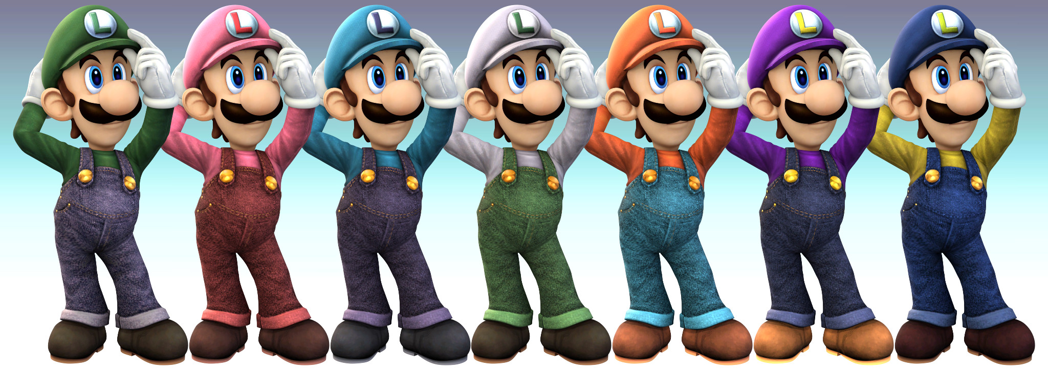 Brawl Luigi Pose Cosmetic Pack [Super Smash Bros. Brawl] [Mods]