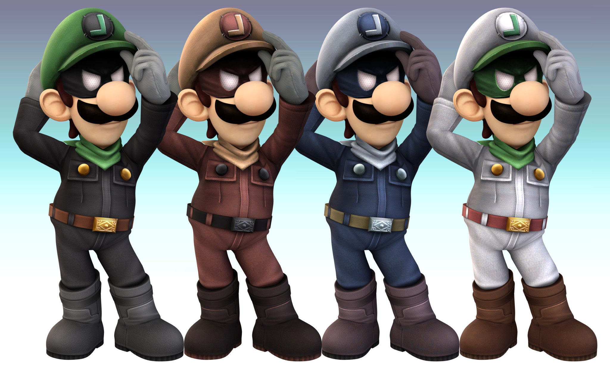 Brawl Luigi Pose Cosmetic Pack [Super Smash Bros. Brawl] [Mods]