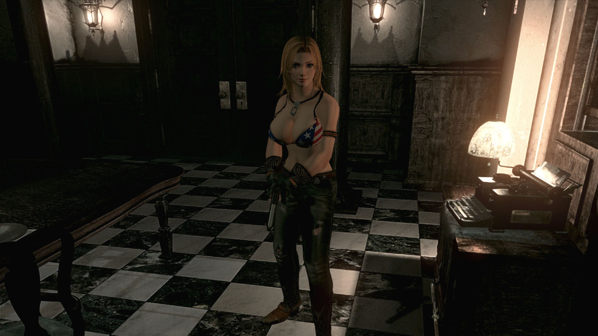 Re Hd Remaster Dead Or Alive 5 Tina Cowgirl Mod Resident Evil Hd Remaster Mods 0190