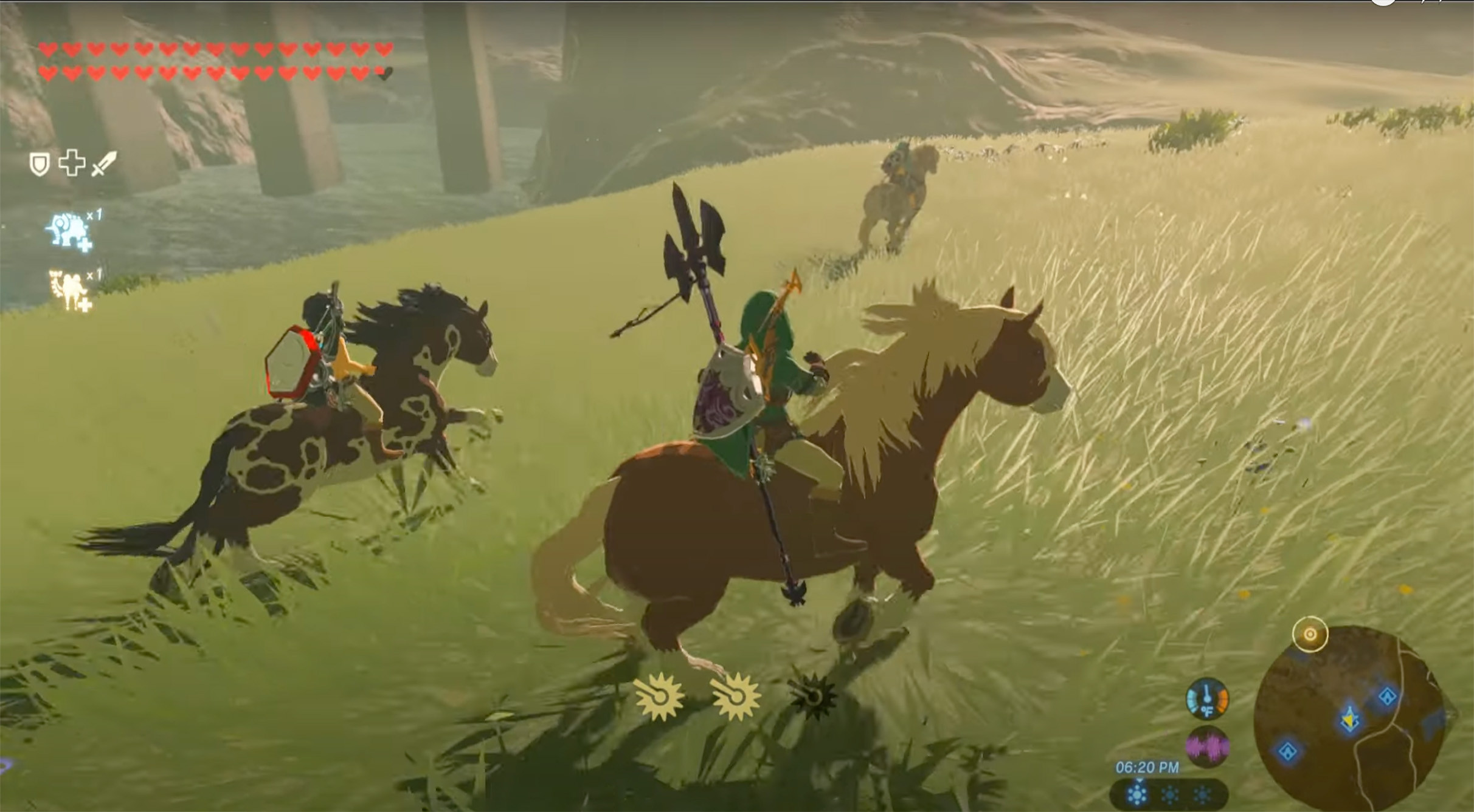 Zelda: Breath of the Wild split screen multiplayer mod shown in