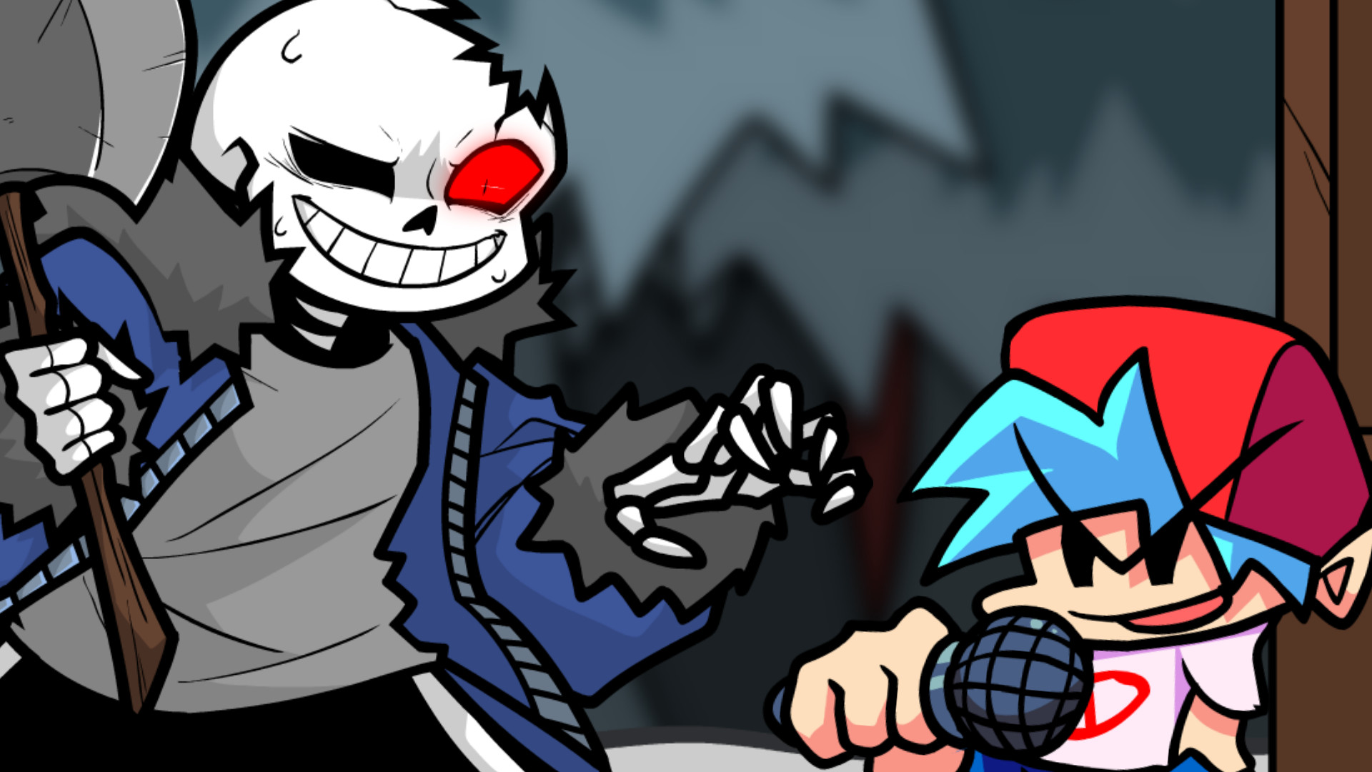 vs horror sans (fan-chart) [Friday Night Funkin'] [Mods]