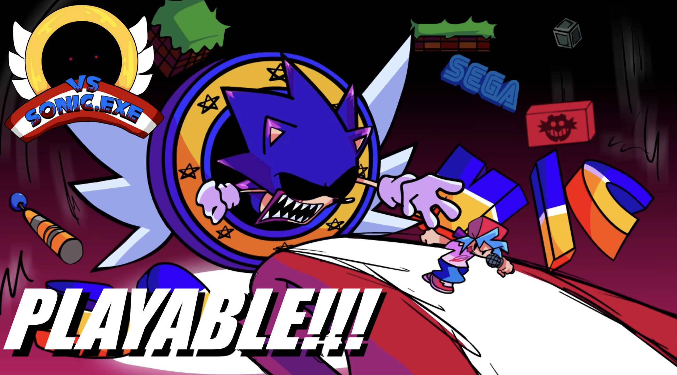 Friday Night Funkin': Vs. Sonic.Exe (UPDATE 2 OUT) [Friday Night Funkin']  [Mods]