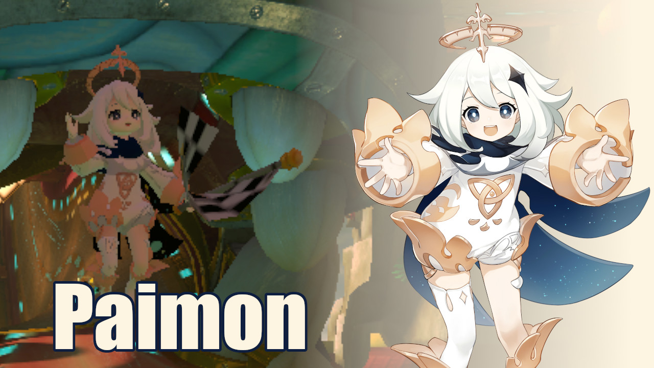 Paimon over Lakitu [Mario Kart 8 Deluxe] [Mods]