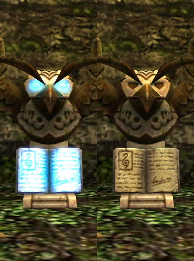 Less Glowy Owl Statues [The Legend of Zelda Majora's Mask 3D] [Mods]