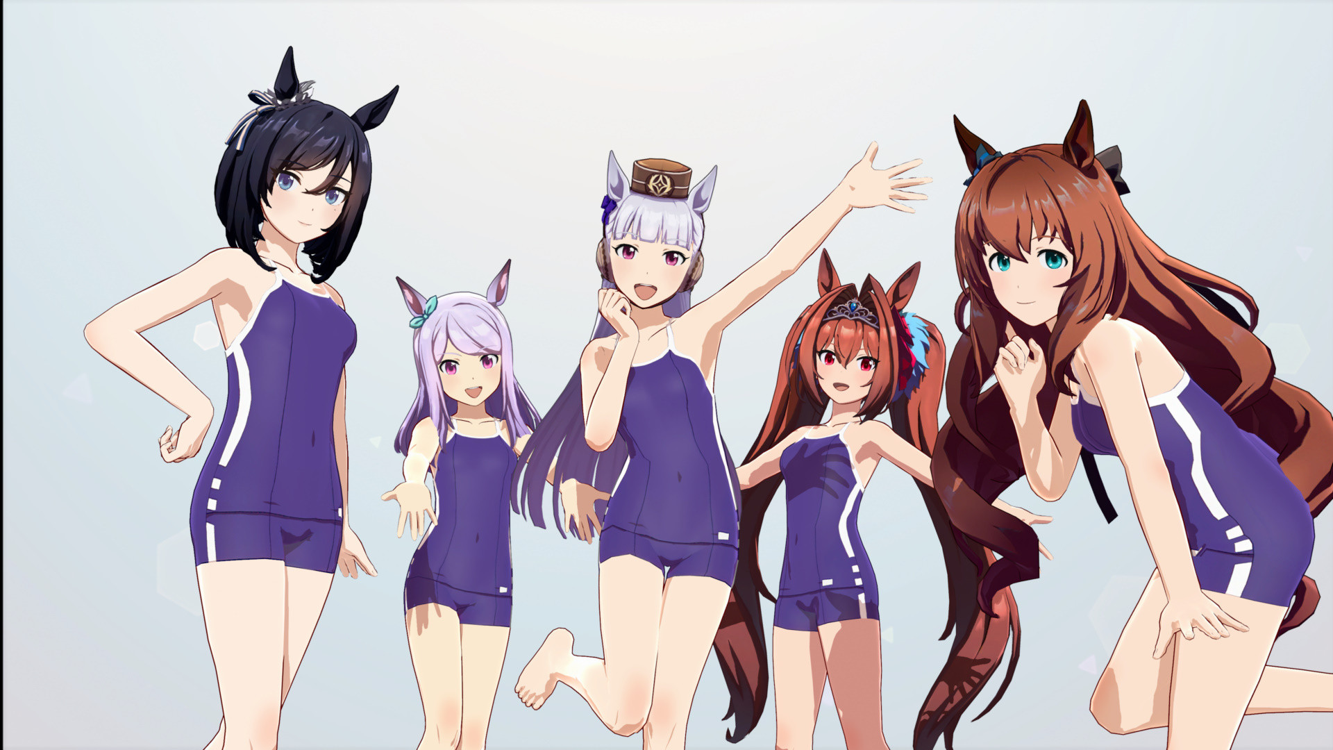 Uma Musume School Swimsuit Over Rainy Droplet Mod for THE IDOLM@STER STARLIT SEASON Im@s Mods