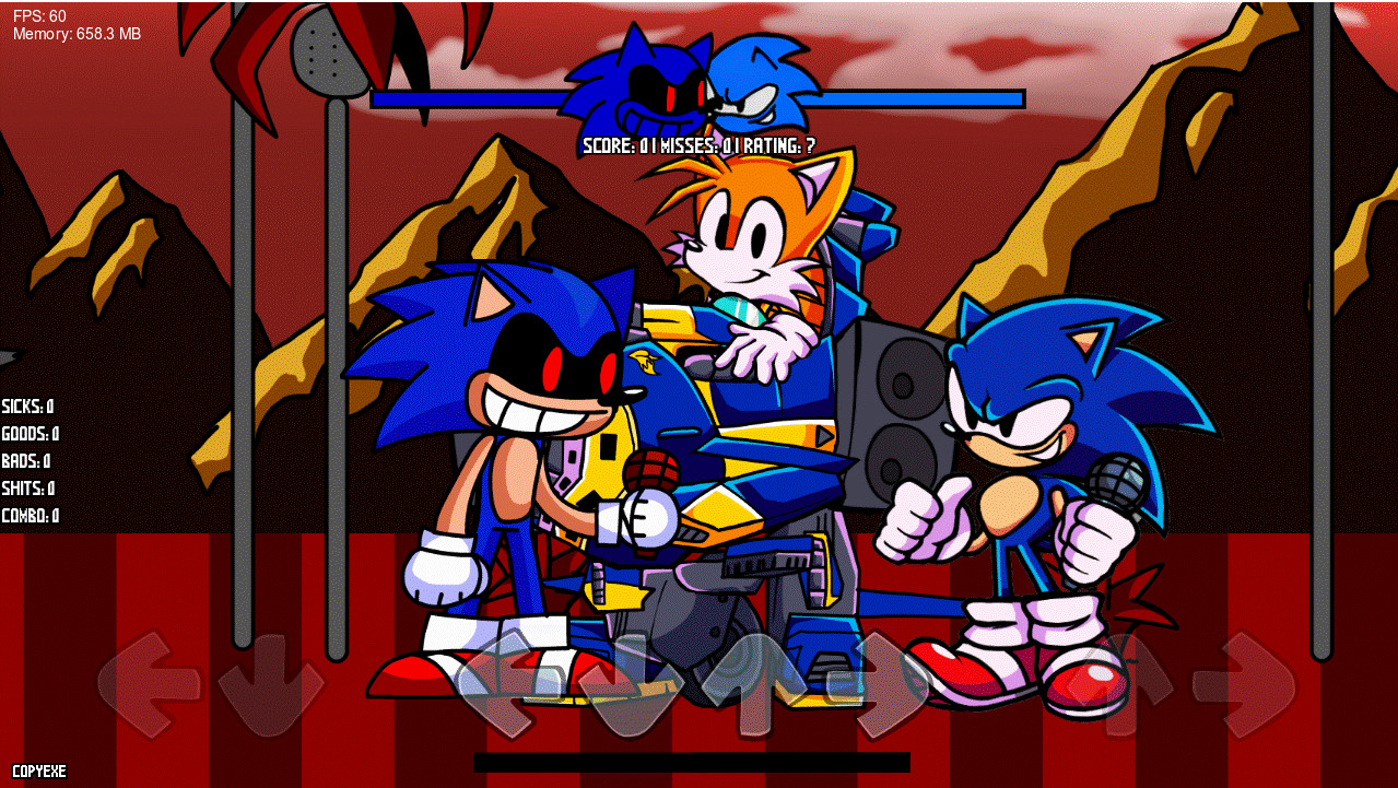 Para Colorir Sonic EXE FNF Imprimir Grátis