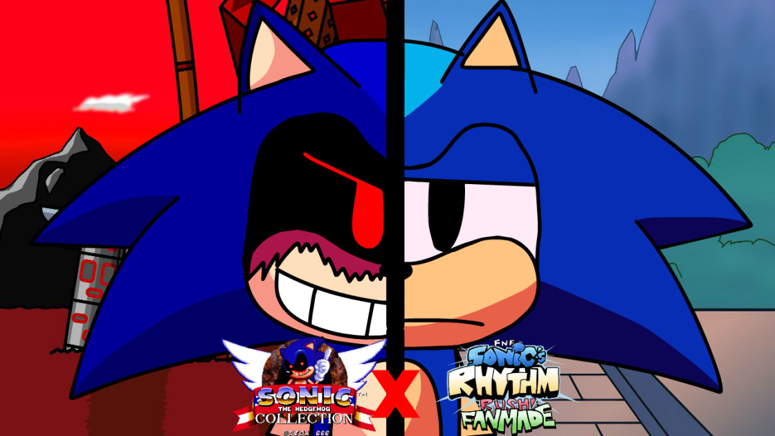 Para Colorir Sonic EXE FNF Imprimir Grátis