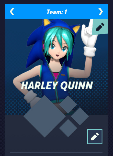 Hatsune Miku(sonic outfit) over Harley Quinn [MultiVersus] [Mods]