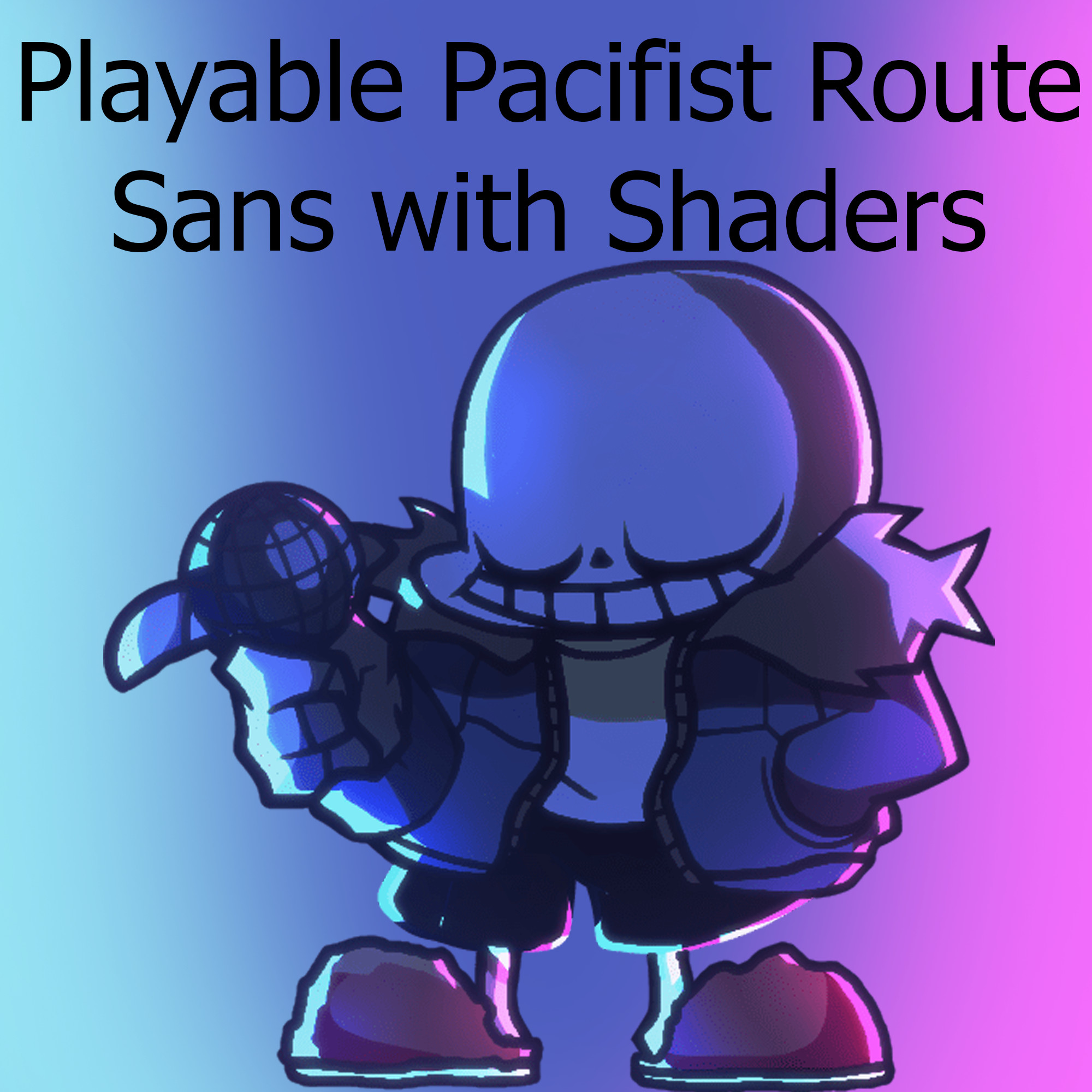 Playable Indie Cross Sans (pacifist route/shaders) [Friday Night Funkin']  [Mods]