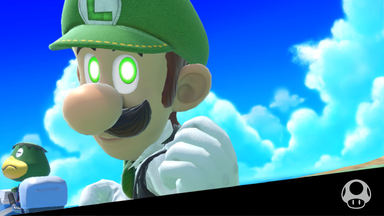Green FS/Parry Eyes for Luigi [Super Smash Bros. Ultimate] [Mods]