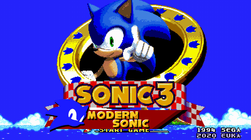 Modern Sonic in Sonic 3 AIR (Sonic 3 Style) 
