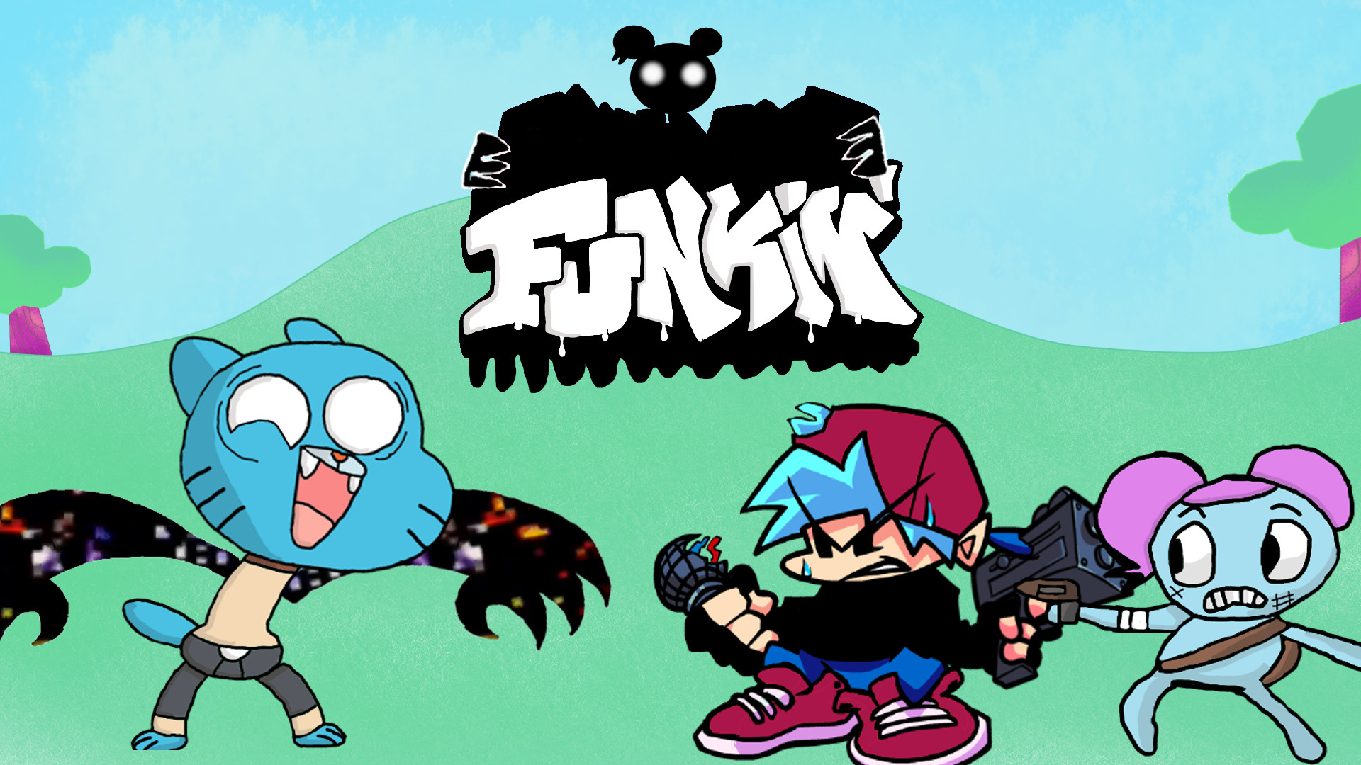 VS Pibby Gumball Remaster FANMADE P BBY X FNF Mod For Friday Night 