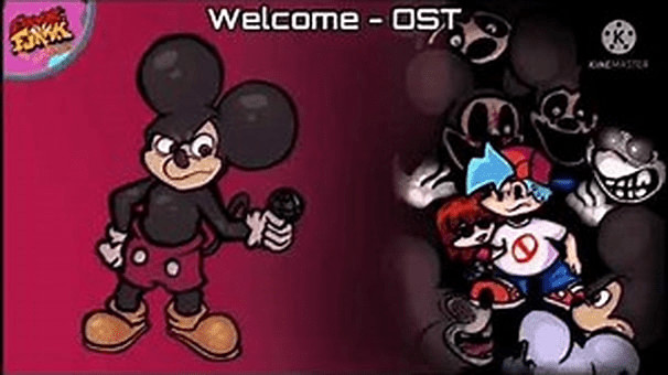 Welcome old with lyrics but its a fnf mod