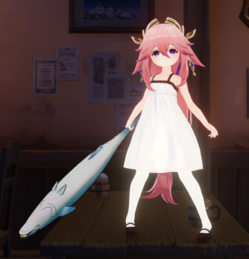 Qiqi As Smol Yae Miko Mod for Genshin Impact | GI Mods