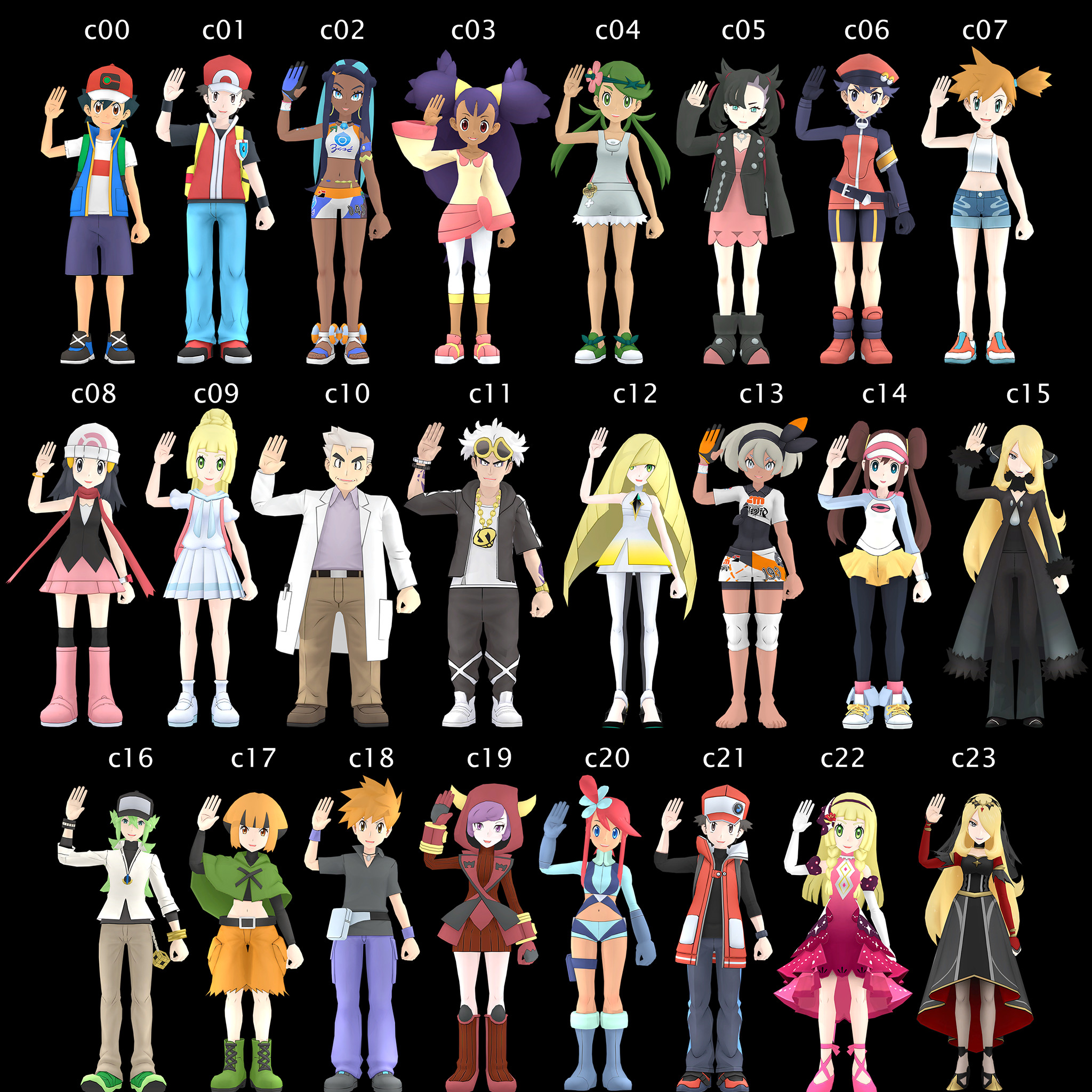Pokemon X And Y Characters Names