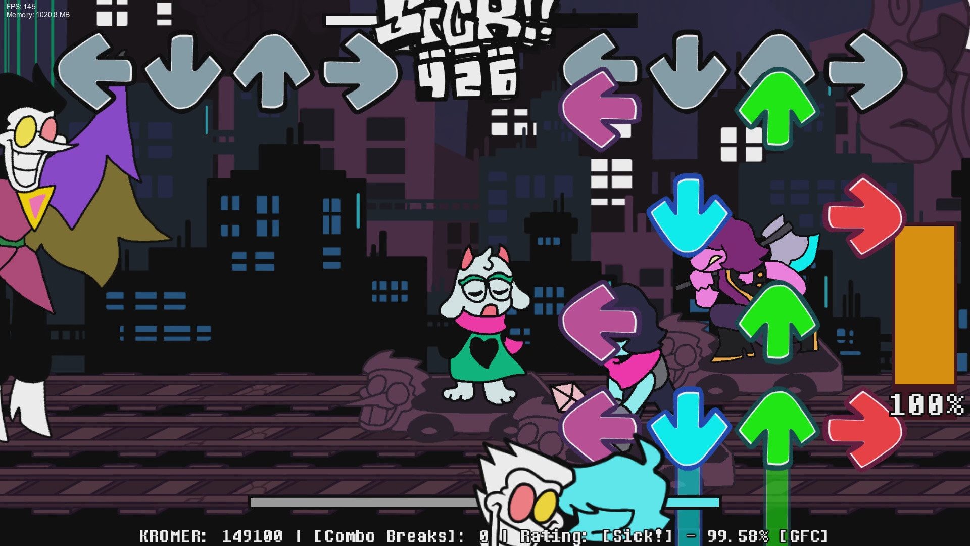 HYPERLINK mania chart (SEEK'S COOL DELTARUNE MOD)