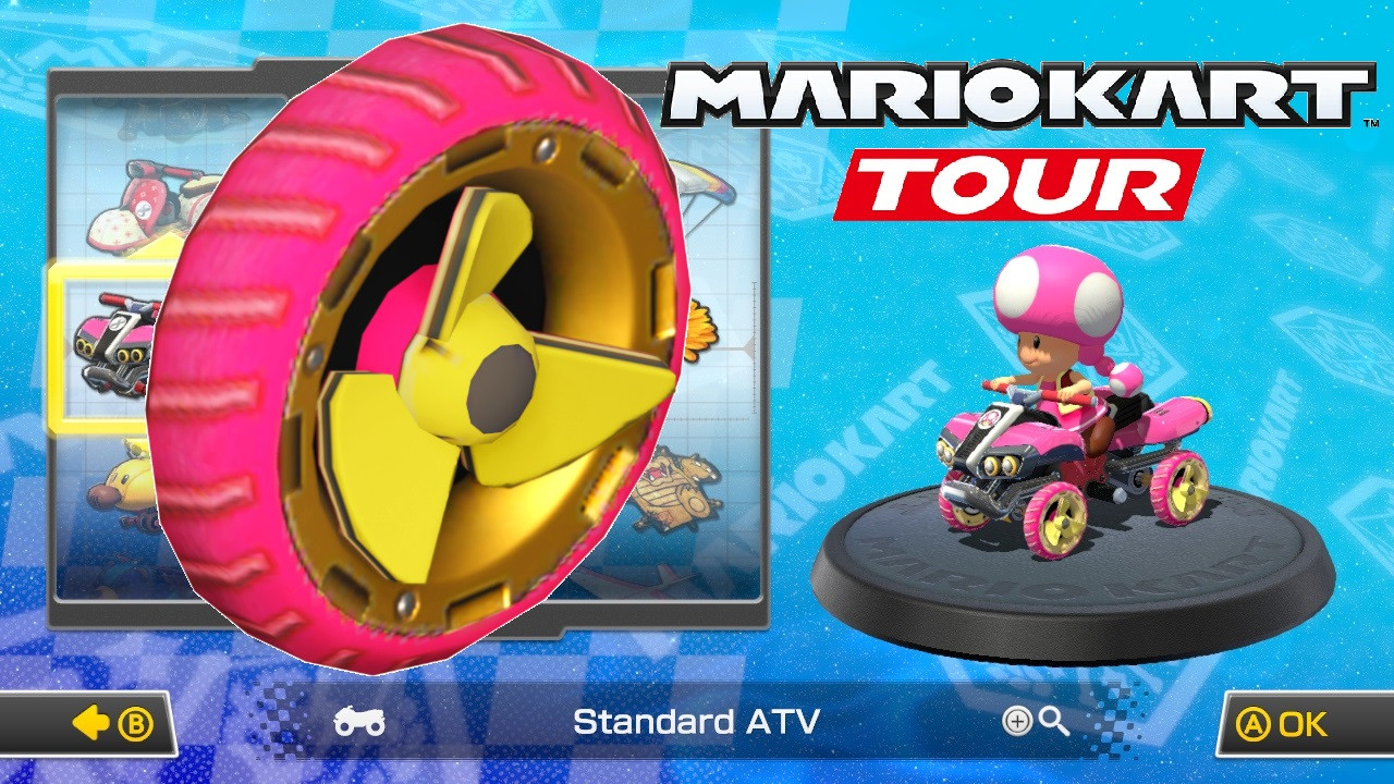 Pink metal Screw tires (Mario Kart tour) [Mario Kart 8] [Mods]