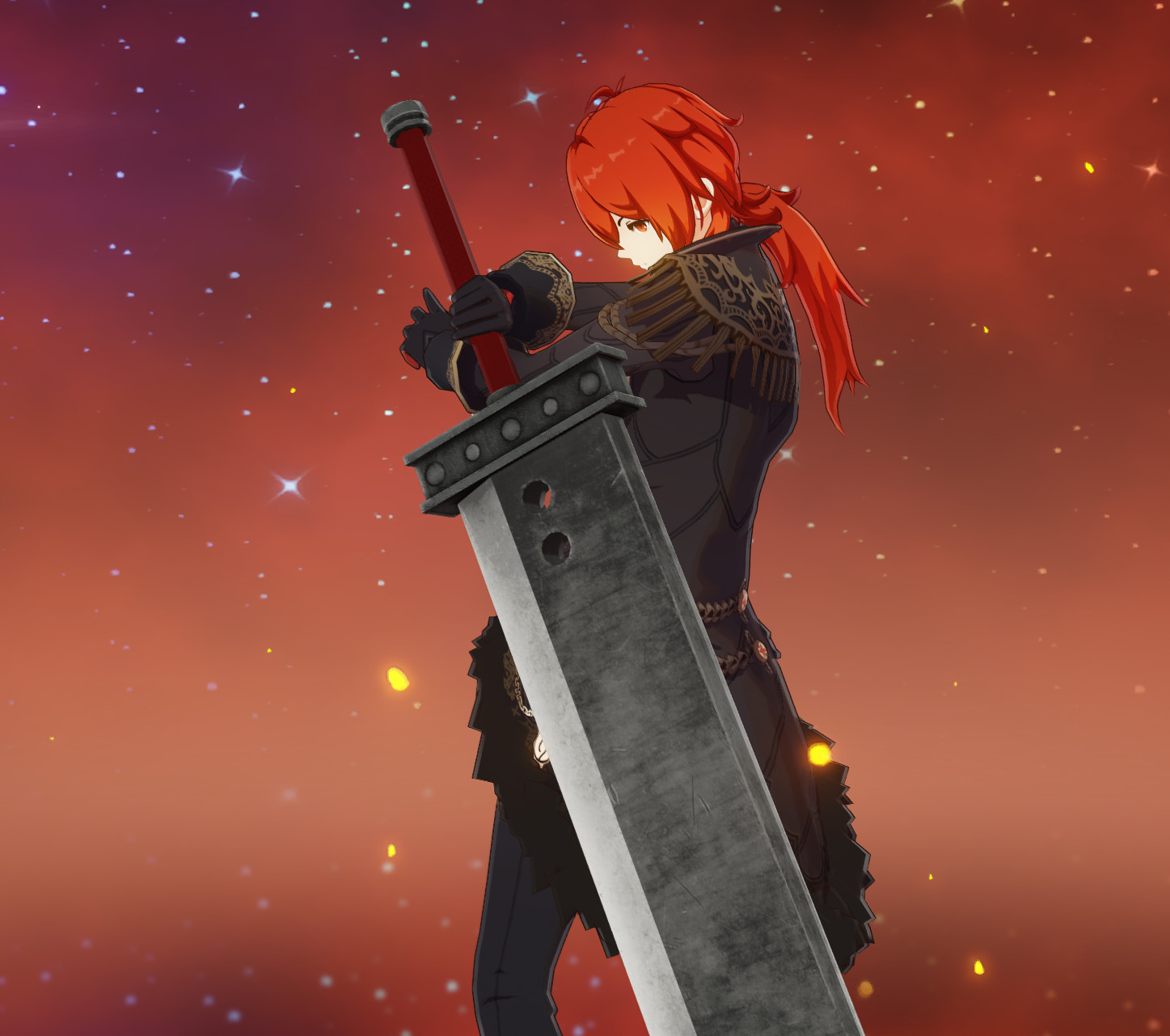 FF7 Buster Sword over Wolf's Gravestone