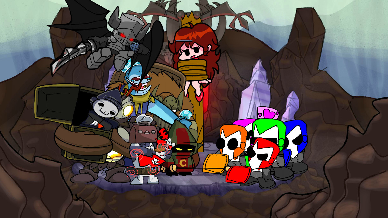 friday night funkin vs castle crashers remake