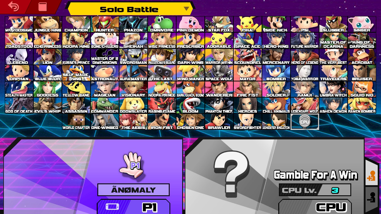 Character Nicknames Complete [Super Smash Bros. Ultimate] [Mods]