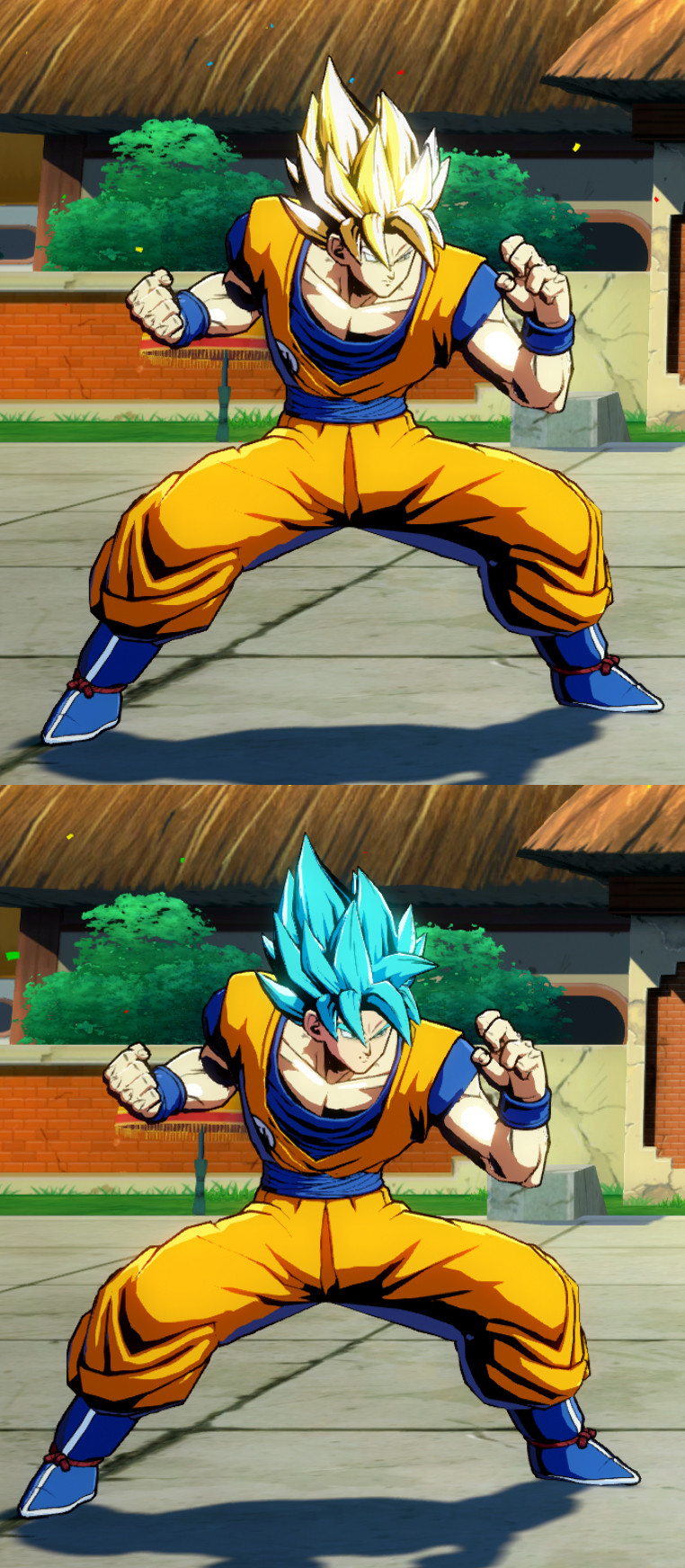 Goku SSJ & SSJ Blue recolors 2.0 – FighterZ Mods