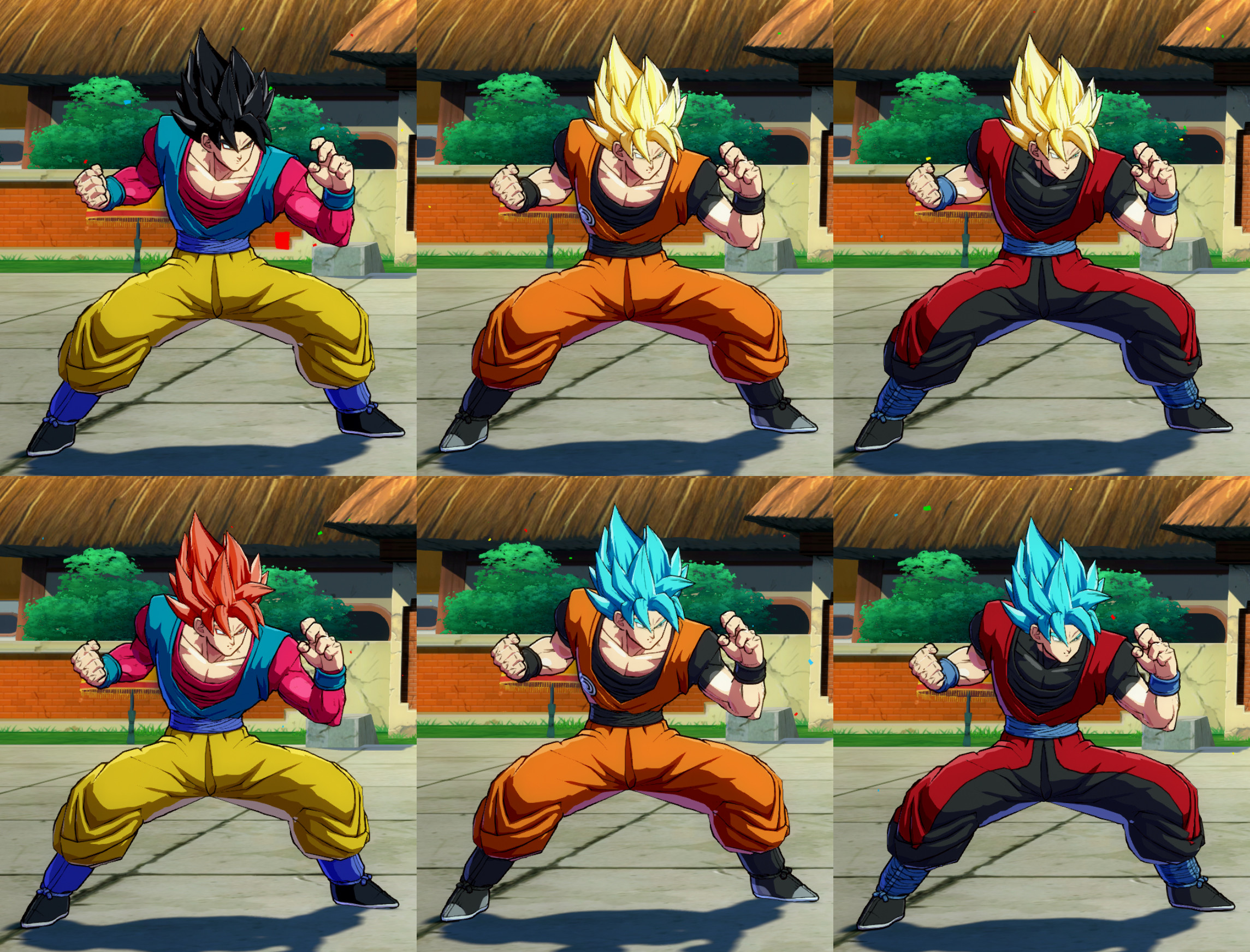 Goku SSJ & SSJ Blue Recolors - BenichonSan [Dragon Ball FighterZ