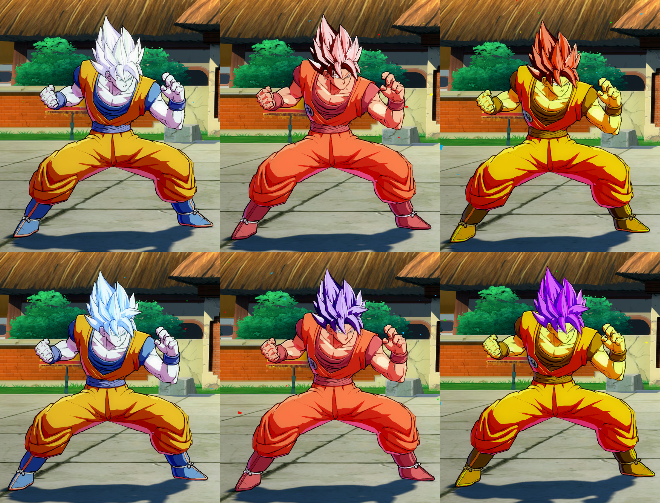 Goku SSJ & SSJ Blue Recolors - BenichonSan [Dragon Ball FighterZ] [Mods]