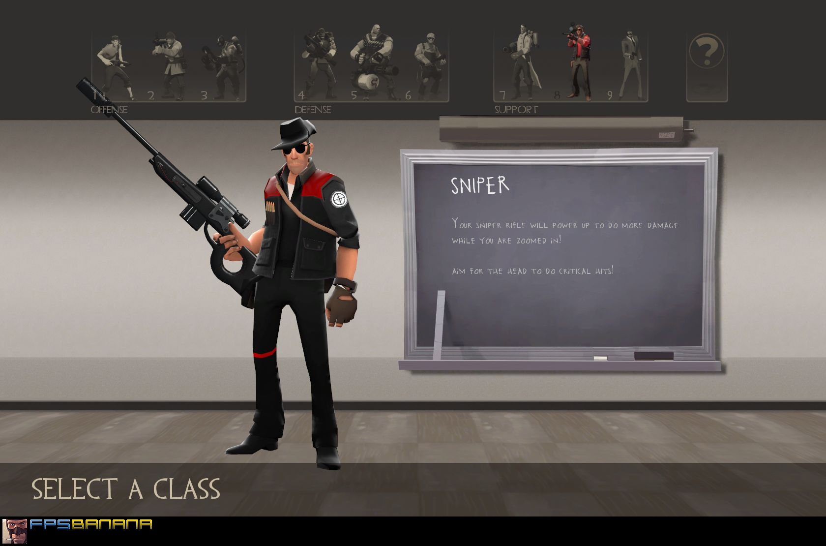 De-tinted black sniper shades