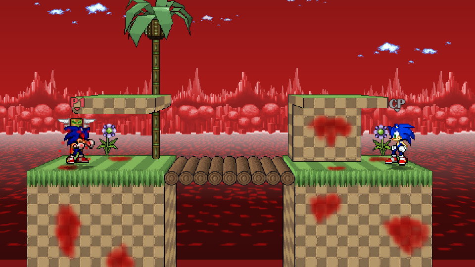 Sonic.exe at Green Hill Zone SSF2 MOD 