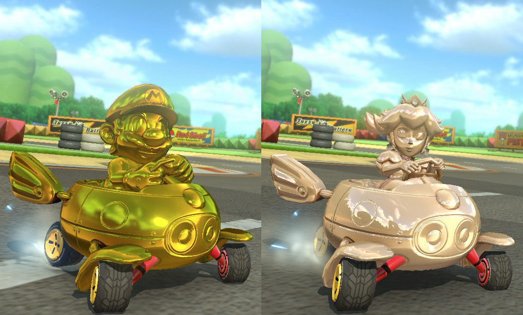 Gold Pink Gold Biddybuggy Mario Kart 8 Deluxe Mods 1507